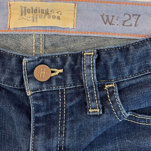 Anthropologie Holding Horses Denim Jean Shorts Womens Size 27 Midi Bermuda - Picture 9 of 11
